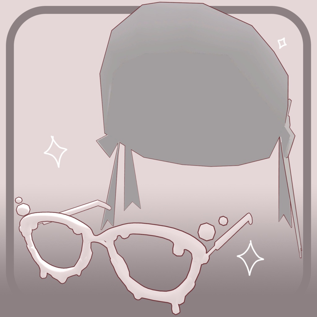 【エク-Eku対応】ChocolateBeret & Glasses【MA対応】