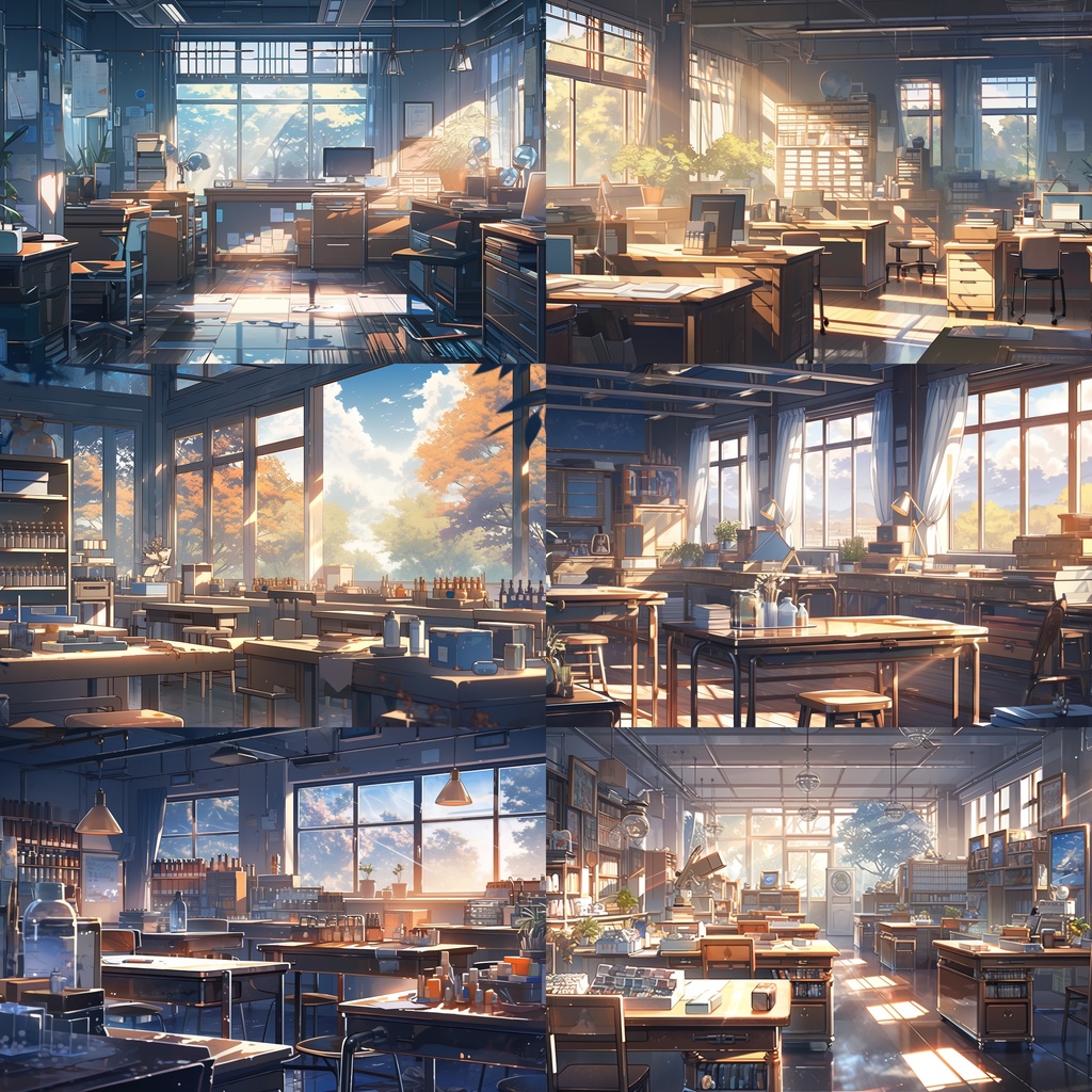 【背景素材】学校 教室 職員室等 背景30枚(16:9)【画集】【コンセプトアート】