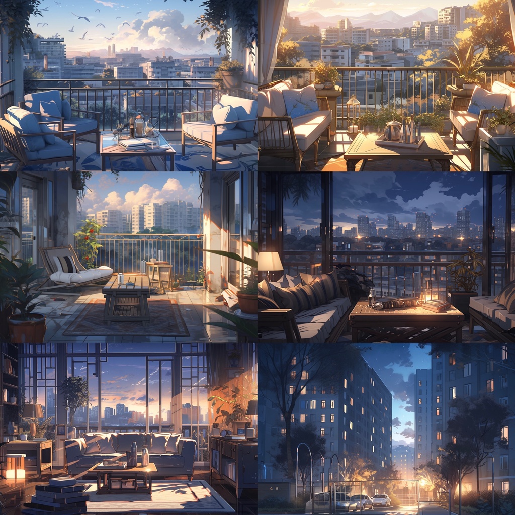 【背景素材】アパート・マンション室内 部屋 リビング キッチン バルコニー等 背景30枚【画集】【コンセプトアート】