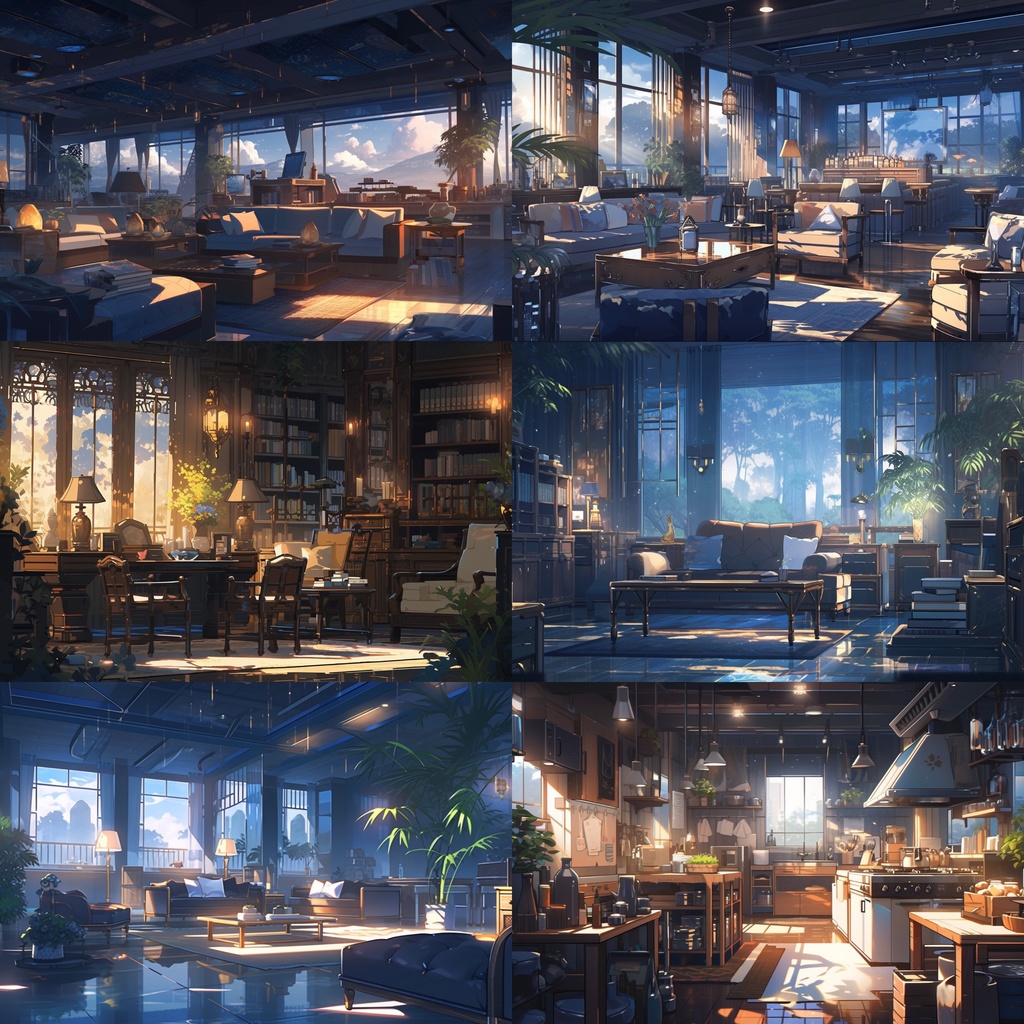 【背景素材】アパート・マンション室内 部屋 リビング キッチン等 背景30枚【画集】【コンセプトアート】