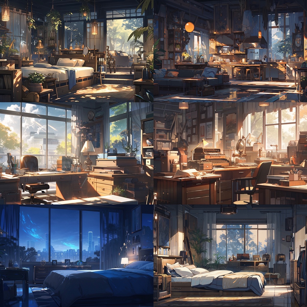 【背景素材】アパート・マンション室内 部屋 リビング キッチン等 背景30枚【画集】【コンセプトアート】