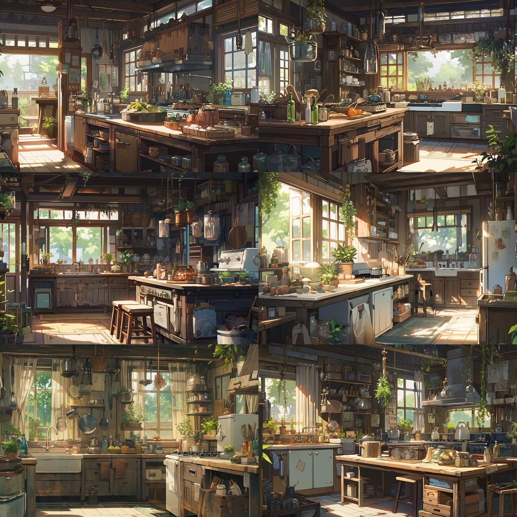 【背景素材】古民家 室内 リビング 寝室 キッチン アトリエ 木造建築等 内観 外観 背景90枚【画集】【コンセプトアート】