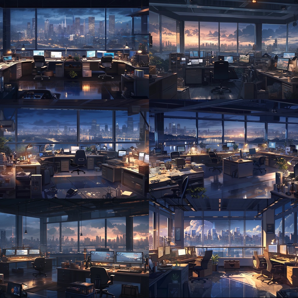 【背景素材】オフィス 事務所 個人事務所 会社 職場 ワークスペース 内観 背景30枚【画集】【コンセプトアート】