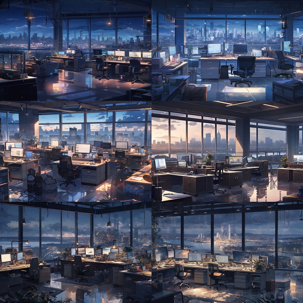 【背景素材】オフィス 事務所 個人事務所 会社 職場 ワークスペース 内観 背景30枚【画集】【コンセプトアート】