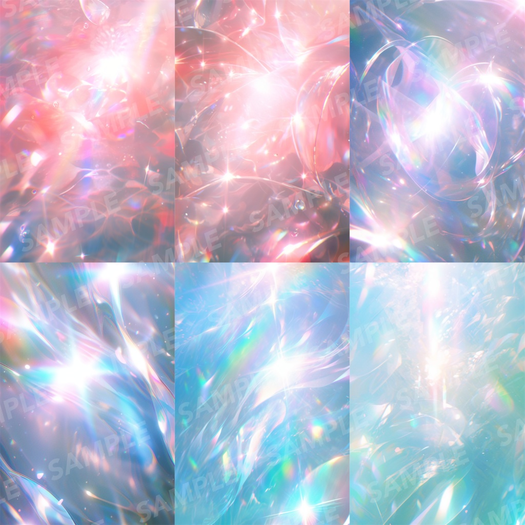 【背景素材】プリズム 光 ホログラム オーロラ パーティクル 宝石 クリスタル キラキラ チカチカ 塵 エフェクト 空気感 世界観 30枚【画集】【コンセプトアート】