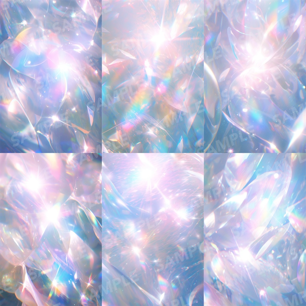 【背景素材】プリズム 光 ホログラム オーロラ パーティクル 宝石 クリスタル キラキラ チカチカ 塵 エフェクト 空気感 世界観 30枚【画集】【コンセプトアート】