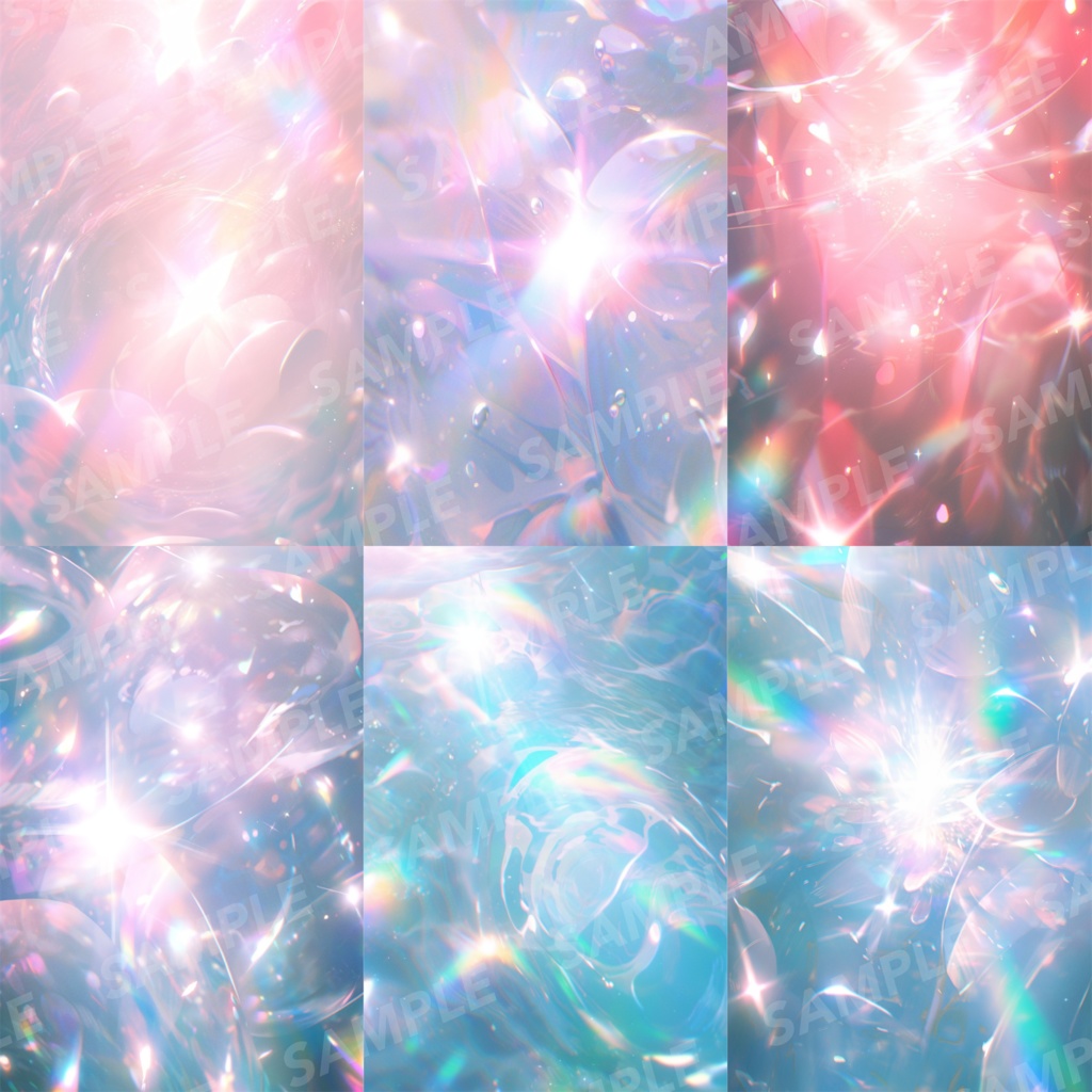 【背景素材】プリズム 光 ホログラム オーロラ パーティクル 宝石 クリスタル キラキラ チカチカ 塵 エフェクト 空気感 世界観 30枚【画集】【コンセプトアート】