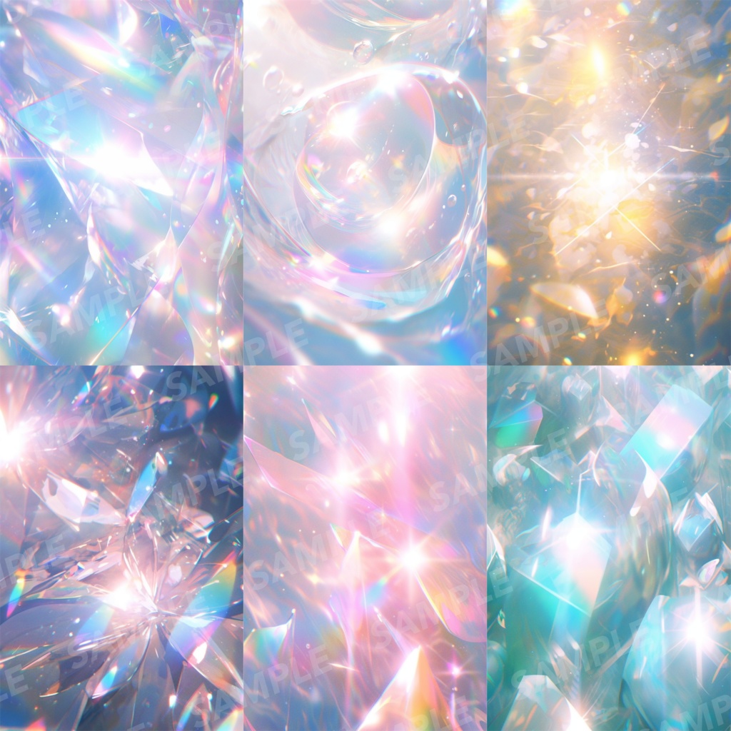 【背景素材】プリズム 光 ホログラム オーロラ パーティクル 宝石 クリスタル キラキラ チカチカ 塵 エフェクト 空気感 世界観 90枚【画集】【コンセプトアート】