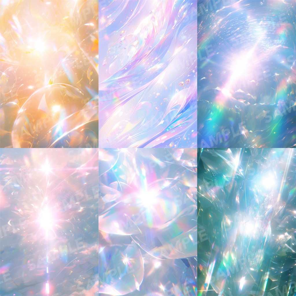 【背景素材】プリズム 光 ホログラム オーロラ パーティクル 宝石 クリスタル キラキラ チカチカ 塵 エフェクト 空気感 世界観 90枚【画集】【コンセプトアート】