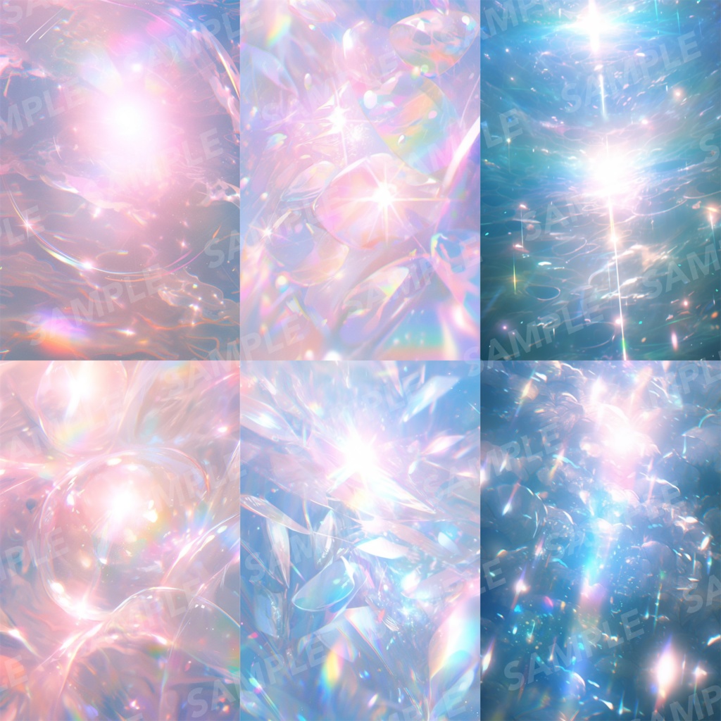 【背景素材】プリズム 光 ホログラム オーロラ パーティクル 宝石 クリスタル キラキラ チカチカ 塵 エフェクト 空気感 世界観 90枚【画集】【コンセプトアート】