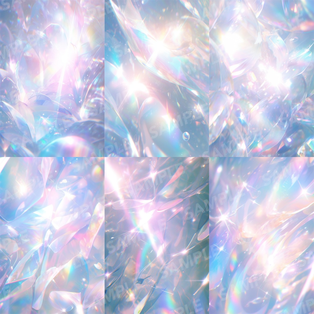 【背景素材】プリズム 光 ホログラム オーロラ パーティクル 宝石 クリスタル キラキラ チカチカ 塵 エフェクト 空気感 世界観 90枚【画集】【コンセプトアート】