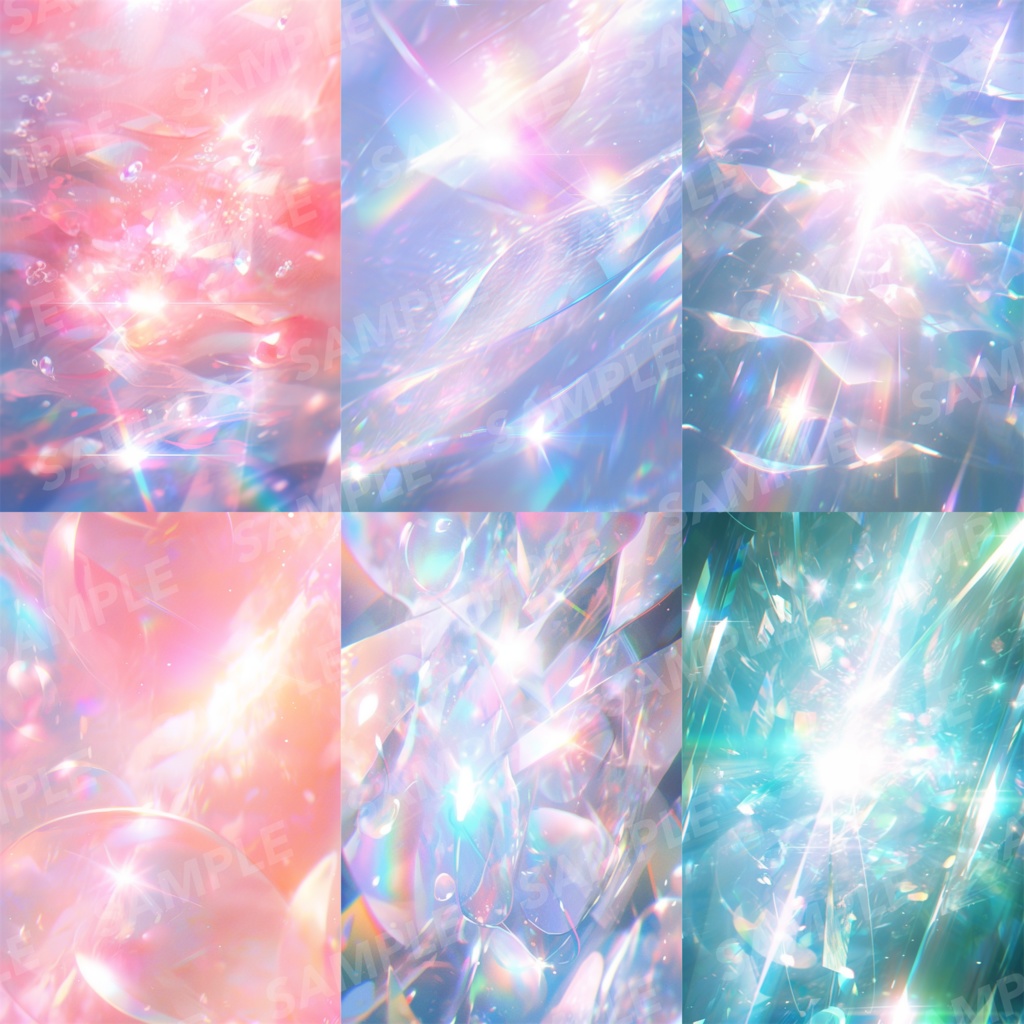 【背景素材】プリズム 光 ホログラム オーロラ パーティクル 宝石 クリスタル キラキラ チカチカ 塵 エフェクト 空気感 世界観 90枚【画集】【コンセプトアート】