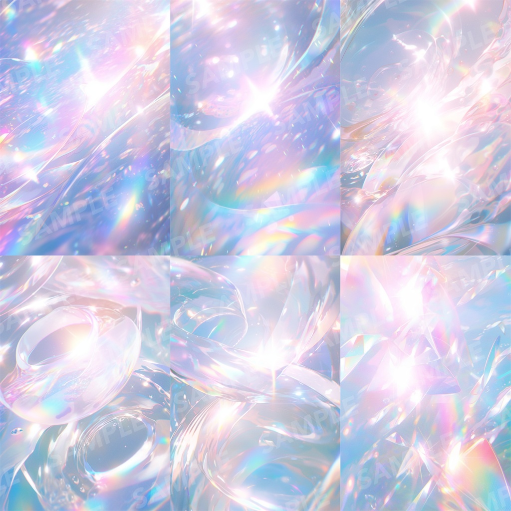 【背景素材】プリズム 光 ホログラム オーロラ パーティクル 宝石 クリスタル キラキラ チカチカ 塵 エフェクト 空気感 世界観 90枚【画集】【コンセプトアート】