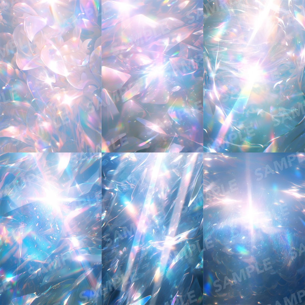 【背景素材】プリズム 光 ホログラム オーロラ パーティクル 宝石 クリスタル キラキラ チカチカ 塵 エフェクト 空気感 世界観 90枚【画集】【コンセプトアート】