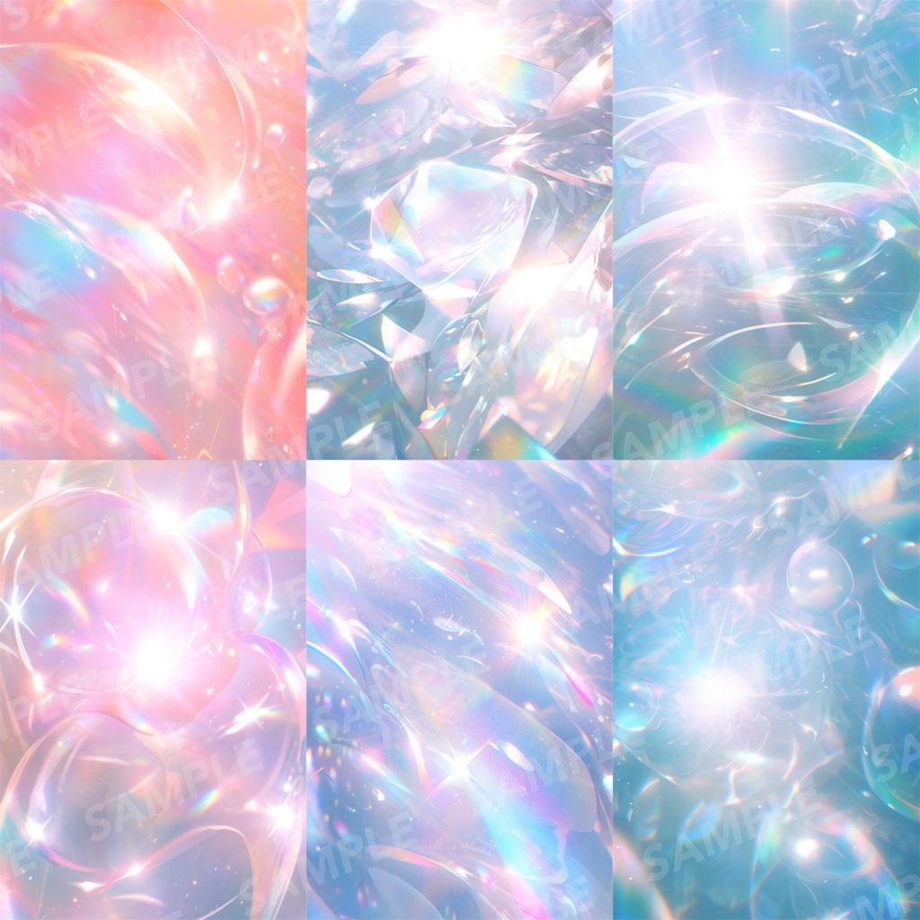 【背景素材】プリズム 光 ホログラム オーロラ パーティクル 宝石 クリスタル キラキラ チカチカ 塵 エフェクト 空気感 世界観 90枚【画集】【コンセプトアート】