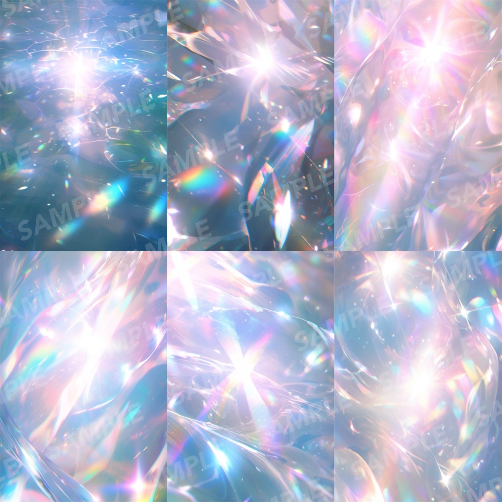【背景素材】プリズム 光 ホログラム オーロラ パーティクル 宝石 クリスタル キラキラ チカチカ 塵 エフェクト 空気感 世界観 90枚【画集】【コンセプトアート】