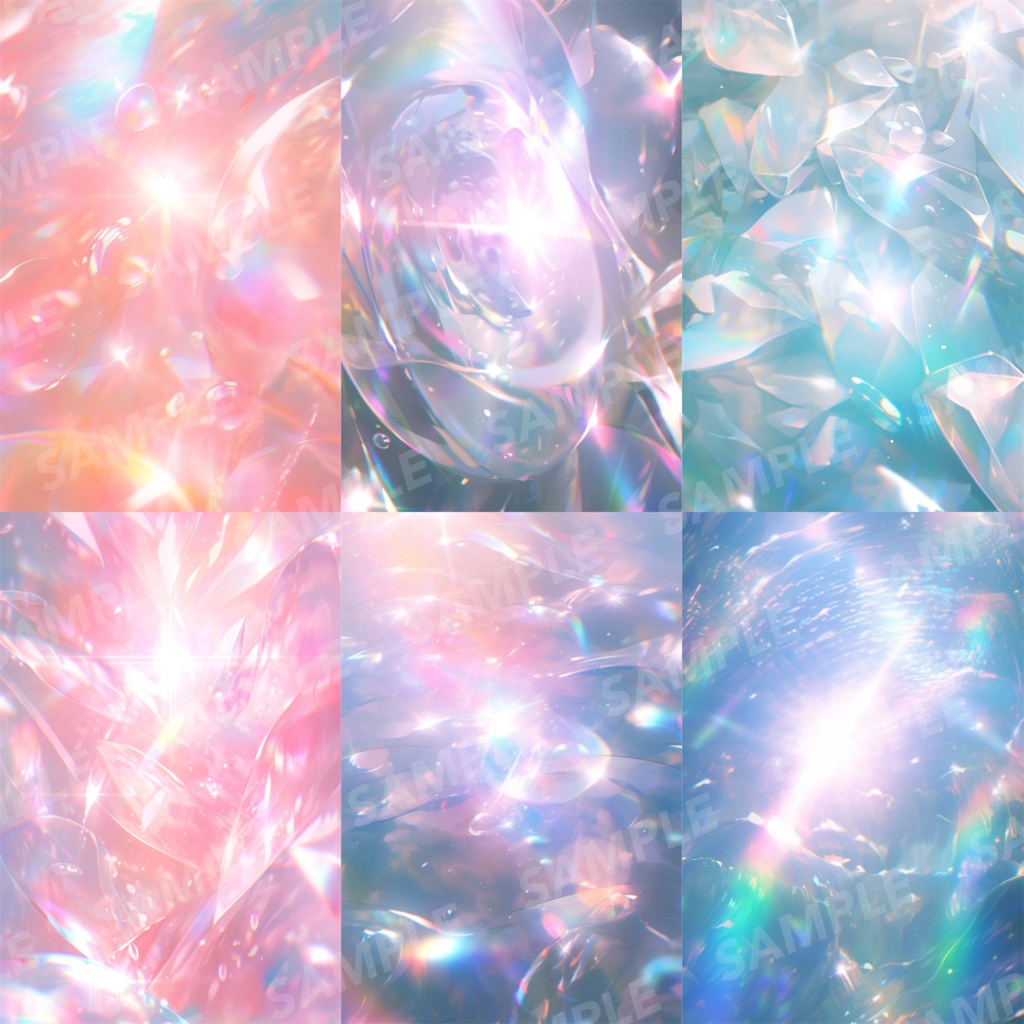 【背景素材】プリズム 光 ホログラム オーロラ パーティクル 宝石 クリスタル キラキラ チカチカ 塵 エフェクト 空気感 世界観 90枚【画集】【コンセプトアート】