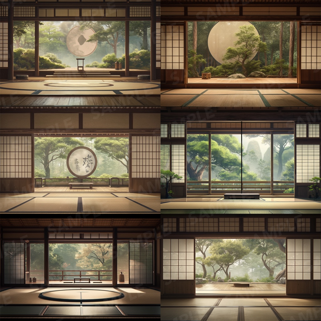 【背景素材】和室 座敷 畳 茶室 床の間 数寄屋 書院 庭園 屋敷 和モダン 日本建築 和風 世界観 30枚【画集】【コンセプトアート】