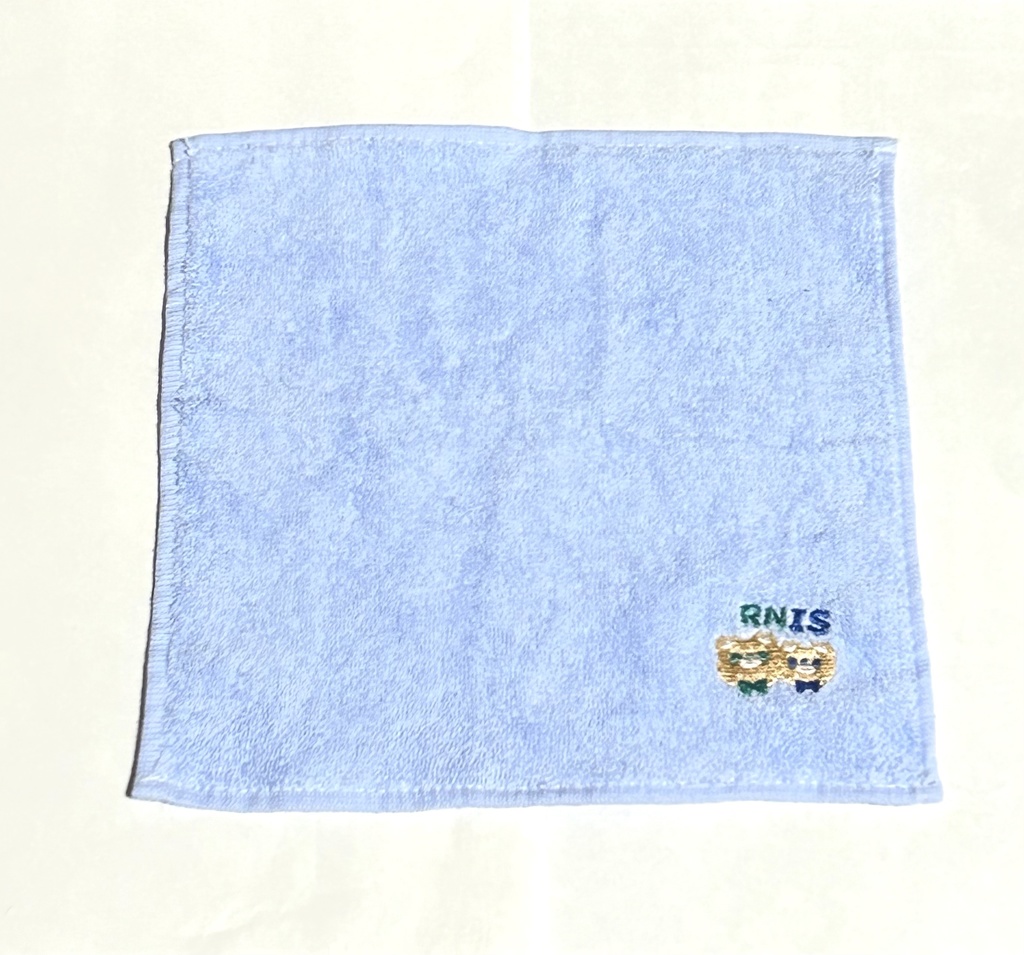 rnisくま刺繍タオルハンカチ