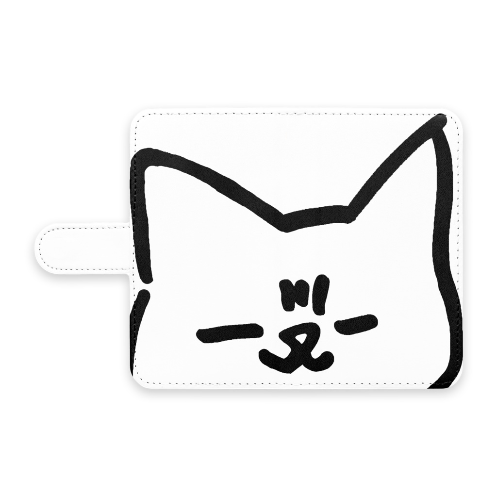 ぶぅねこスマホケース【しろ】