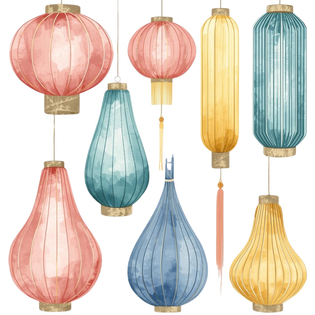 べトナム・ホイアン旅行 シリーズ クリップアート 全15種(PNG/背景透過)