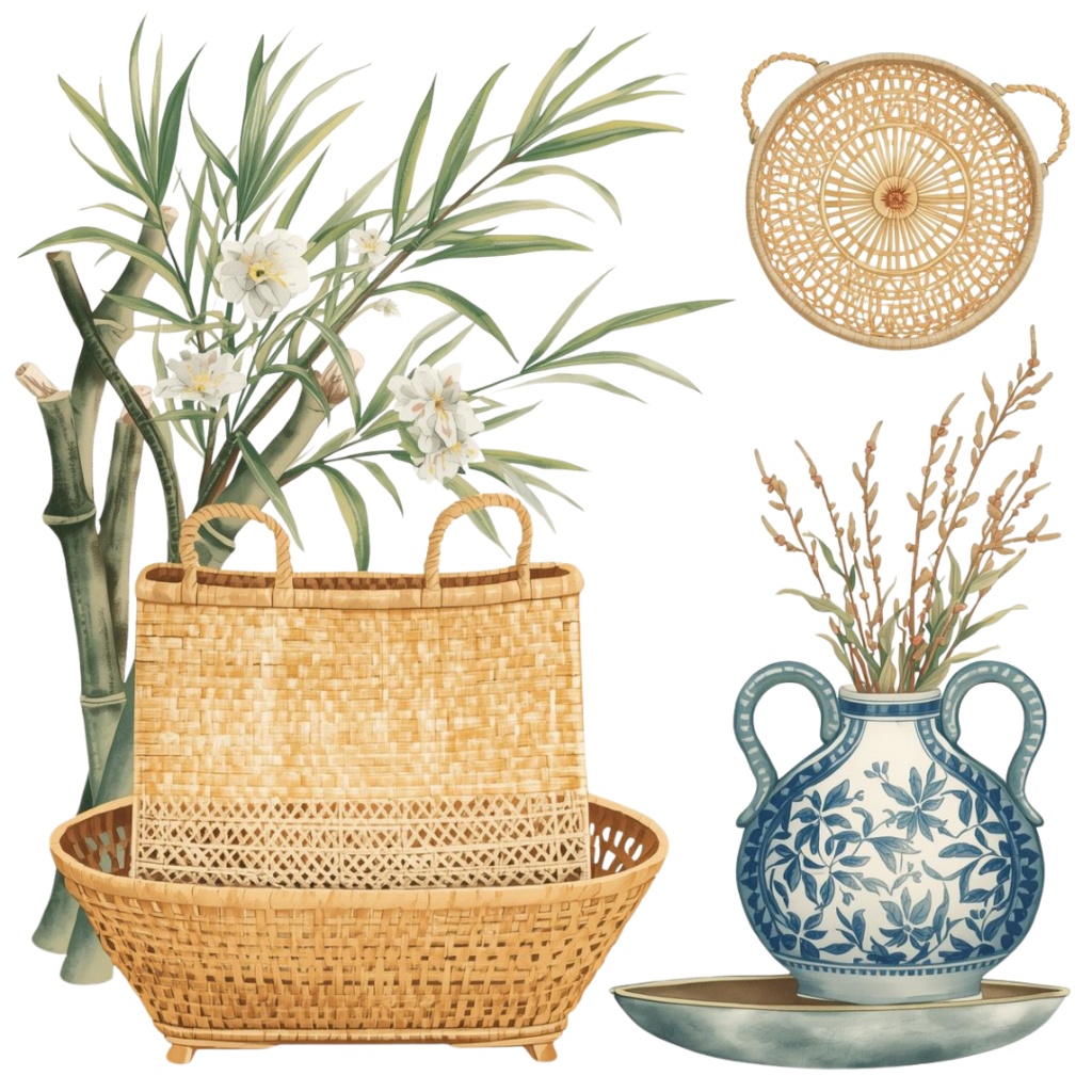 ベトナム・ホーチミン女子旅シリーズ クリップアート 全20種(PNG/背景透過)