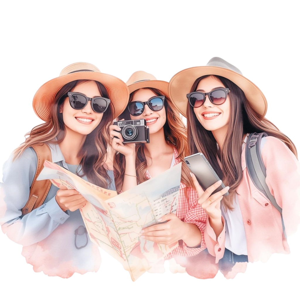 ベトナム・ホーチミン女子旅シリーズ クリップアート 全20種(PNG/背景透過)