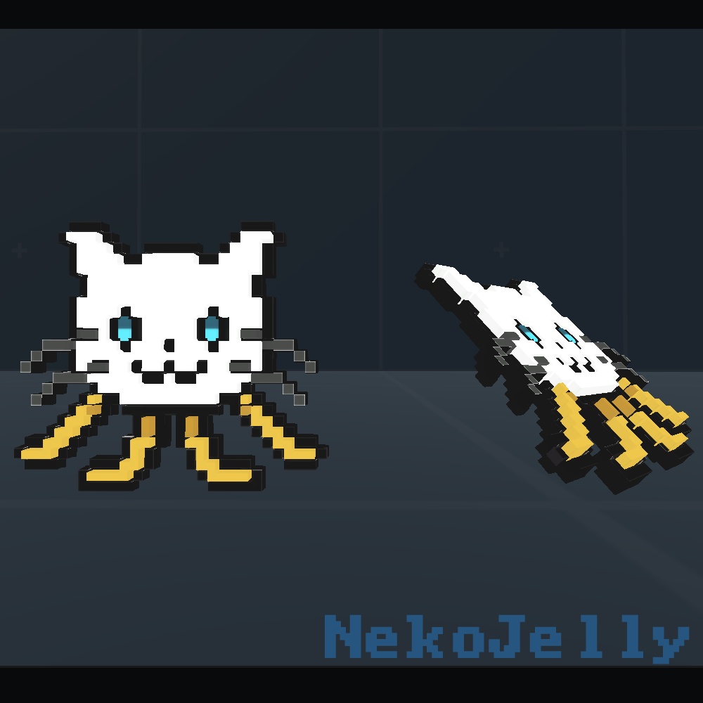 [無料] ねこくらげバッチ 