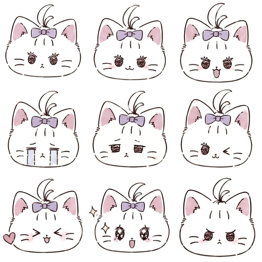 猫ちゃんのバッジ&スタンプ