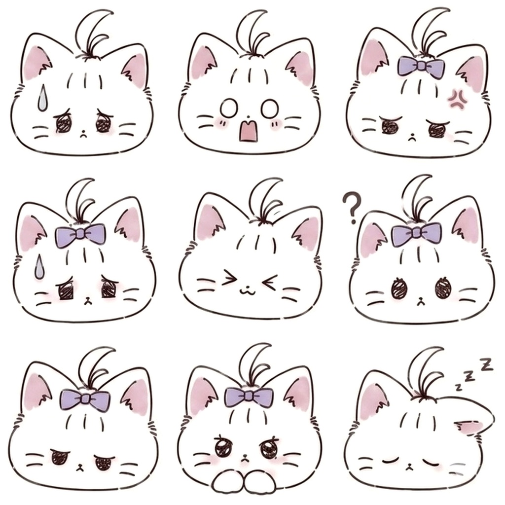 猫ちゃんのバッジ&スタンプ