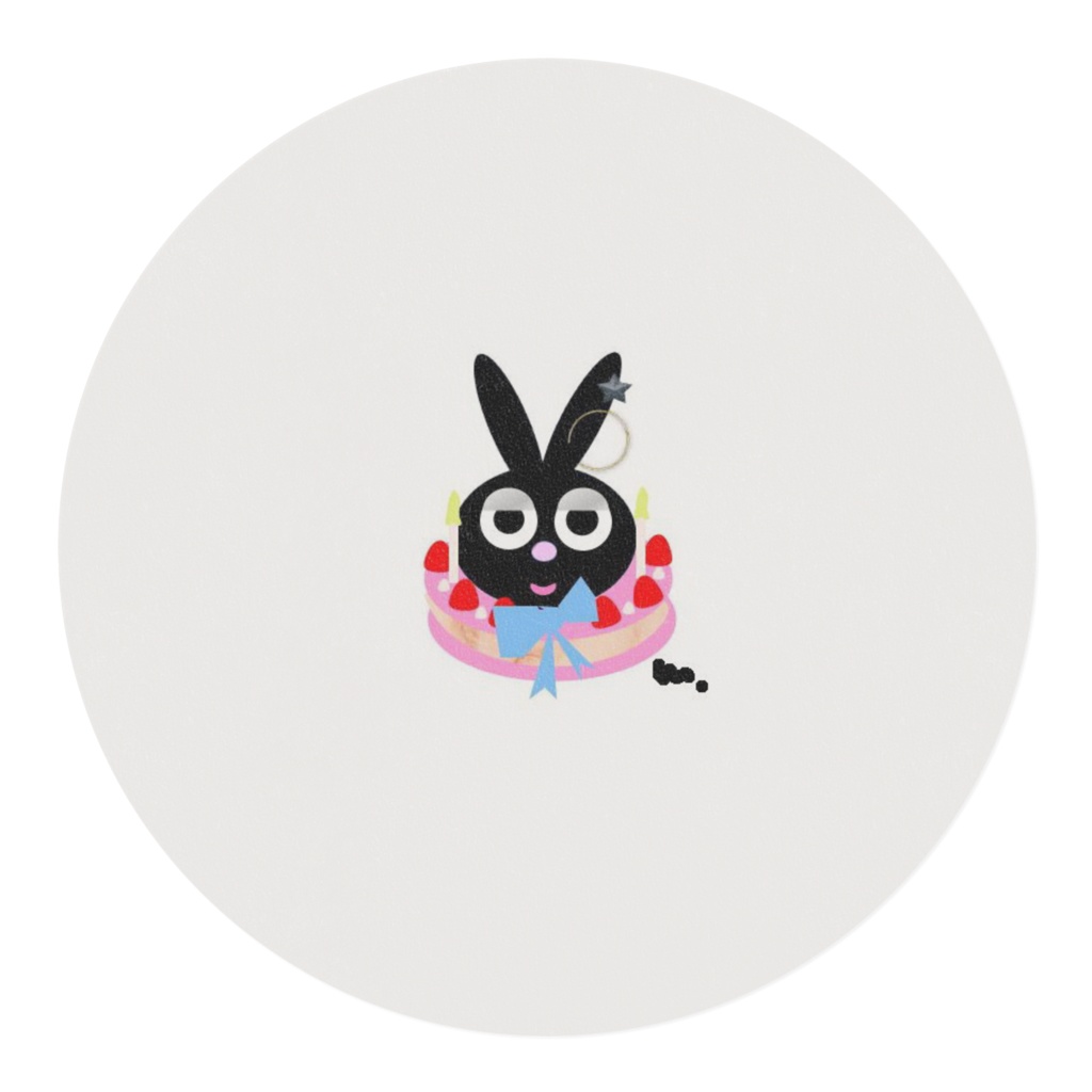 黒ラビビ君スイーツ柄 マスキングテープ幅15mm