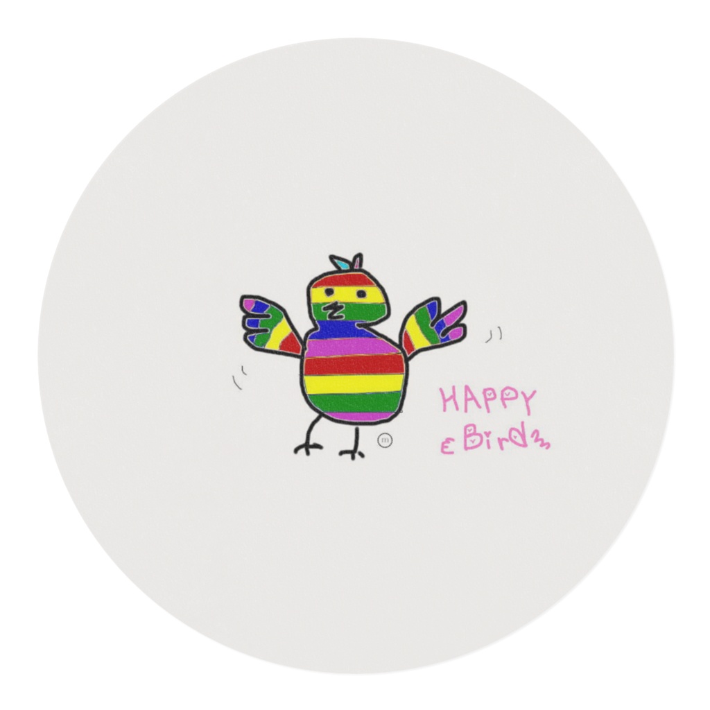 五色のハッピーバード柄 マスキングテープ幅15mm