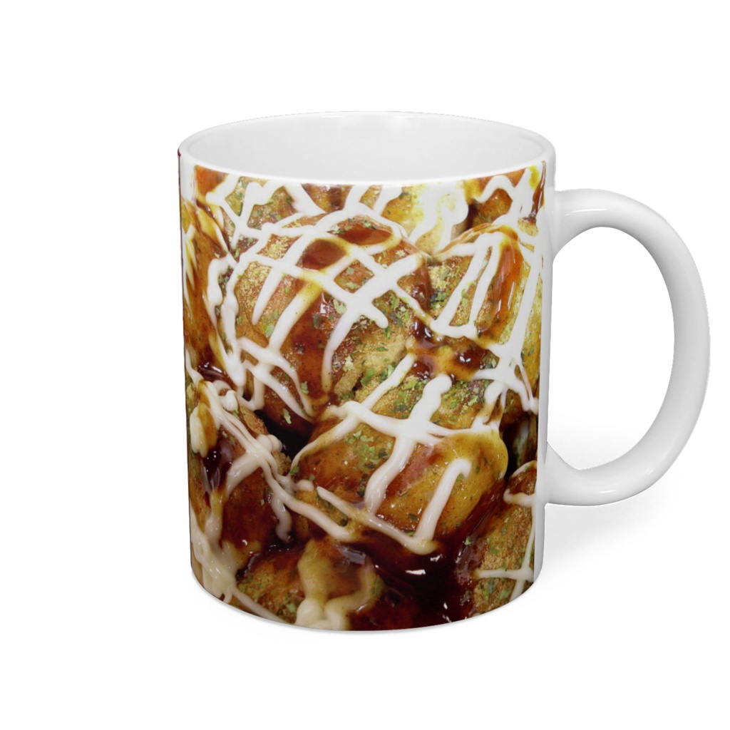 マグカップ じゅうじゅうたこ焼きいっぱい柄