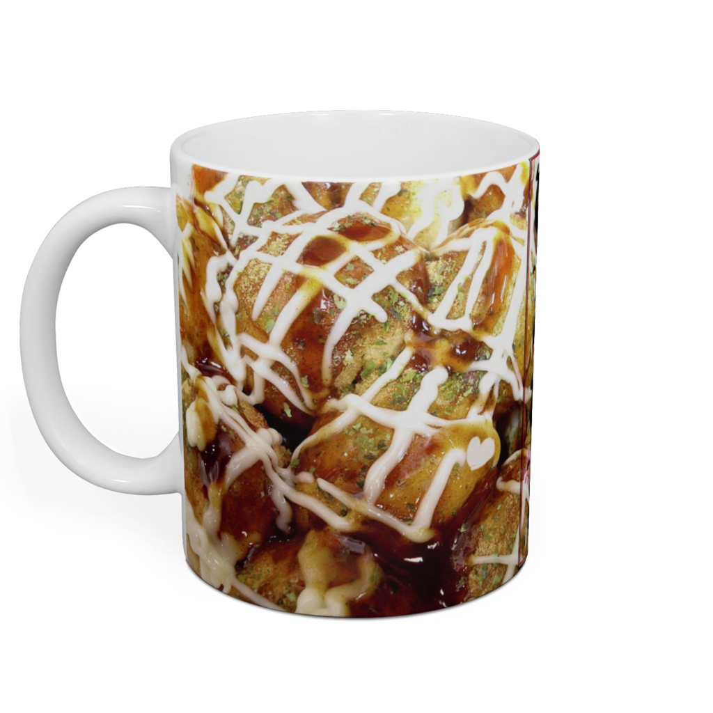 マグカップ じゅうじゅうたこ焼きいっぱい柄