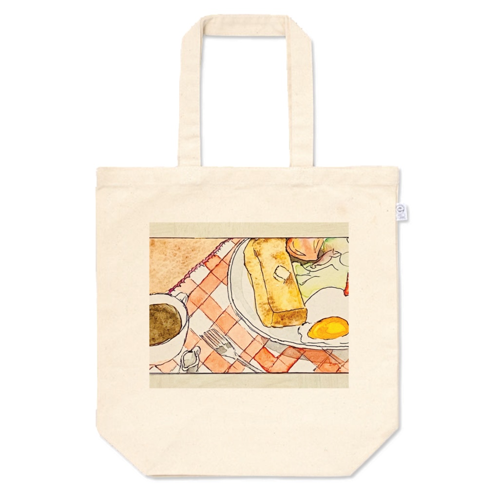 イラスト『朝食』トートバッグMサイズ