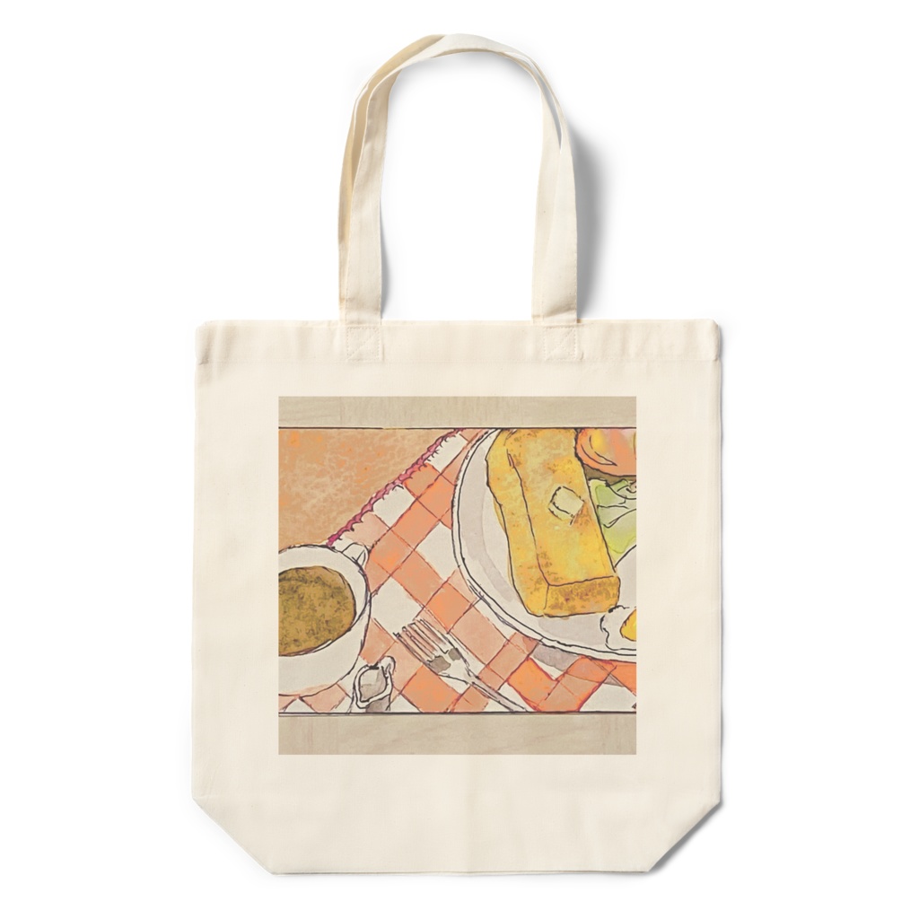 イラスト『朝食』エコバッグ