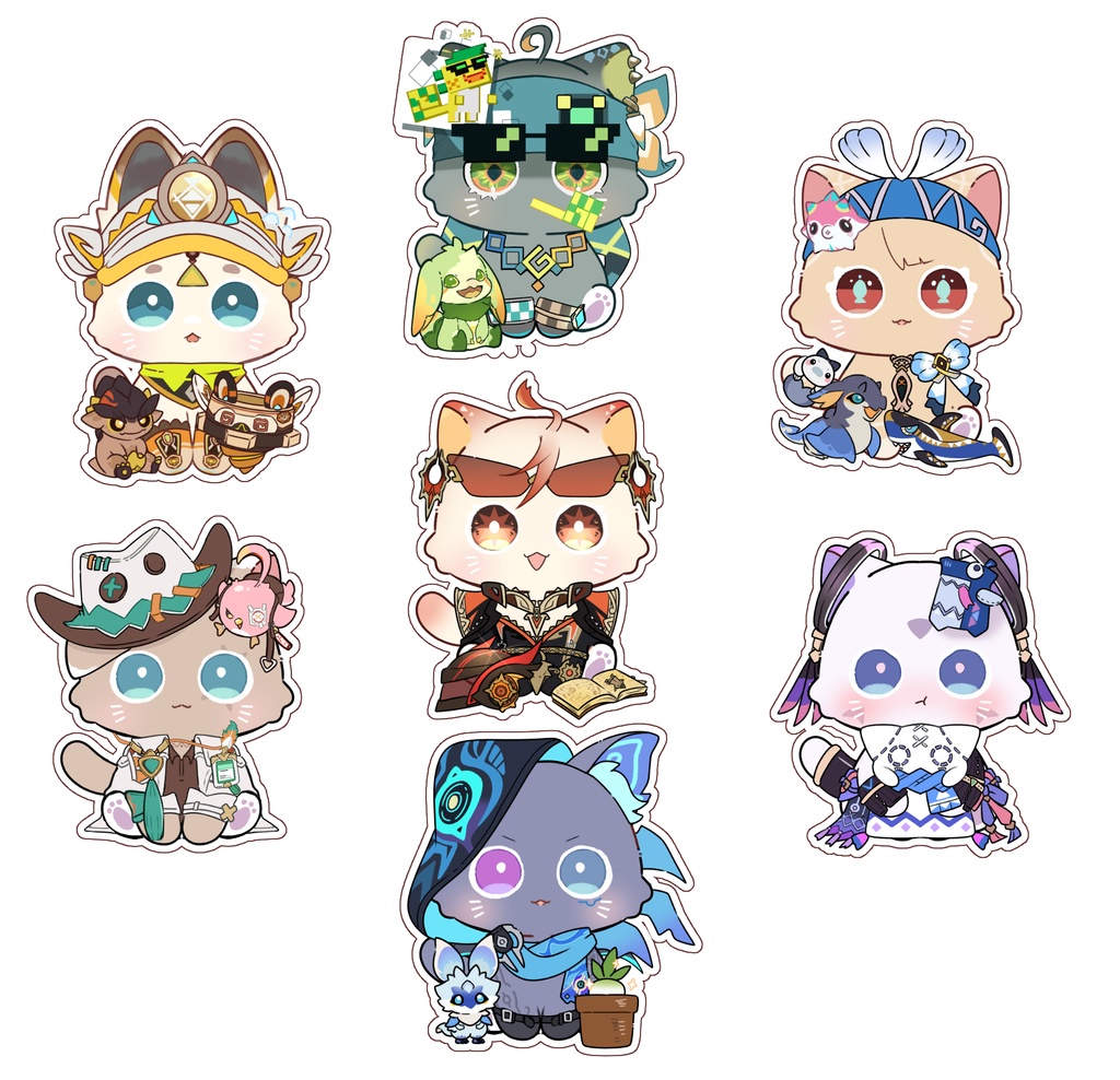 【原神：ナタ】にゃんしんアクスタナタセット（７種類）