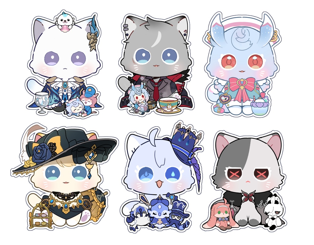 【原神：フォンテーヌ】にゃんしんアクスタフォンテーヌセット（６種類）