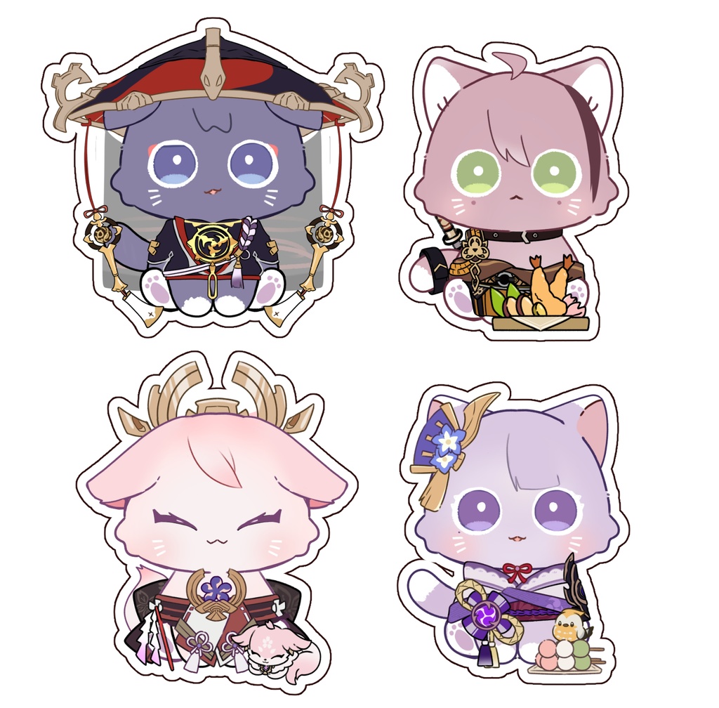 【原神：稲妻】にゃんしんアクスタ稲妻セット（４種類）