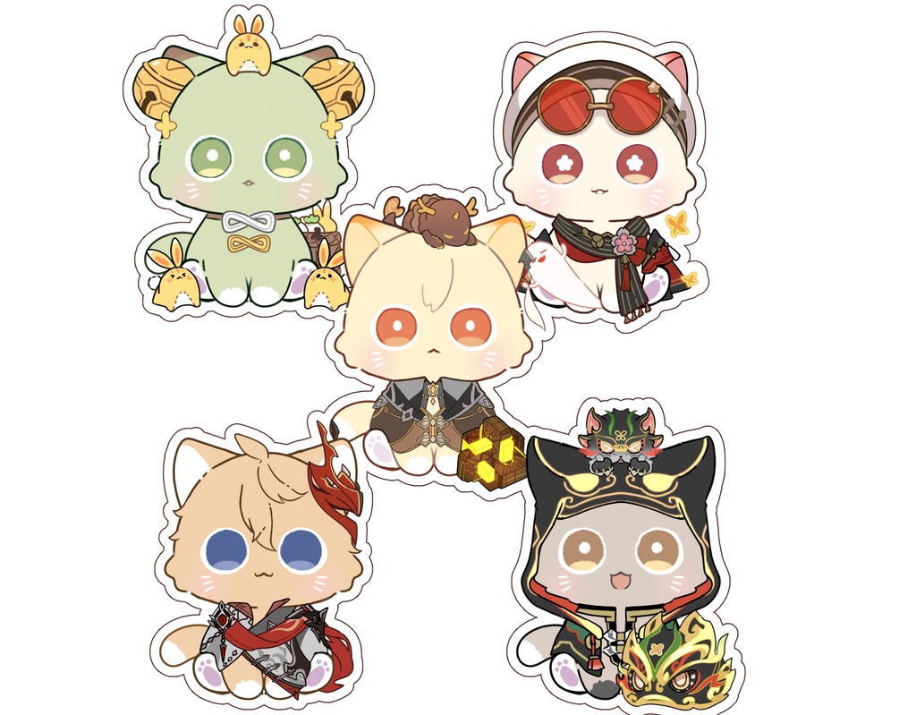 【原神：璃月】にゃんしんアクスタ璃月セット（５種類）