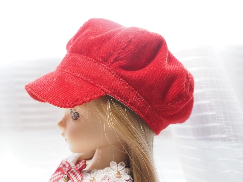 6-7インチ 頭囲約19㎝ 幼SD DP キャスケット 赤