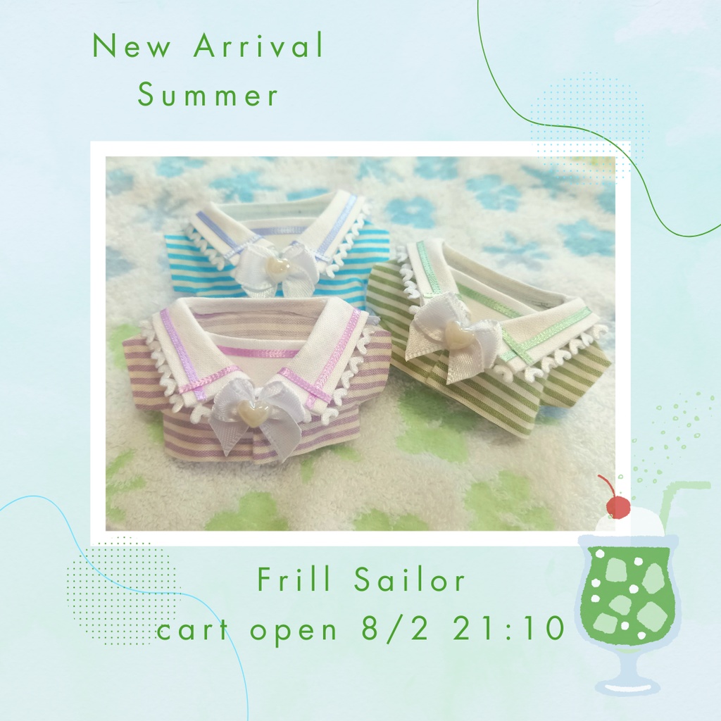 【8/2(𝙵𝚛𝚒.) 21:10 cart open】Frill Sailor