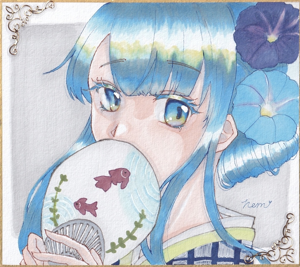 原画ミニ色紙