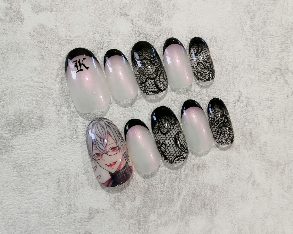 葛葉 イメージ白黒シンプル 痛ﾈｲﾙ ｲﾛﾅｽ Booth