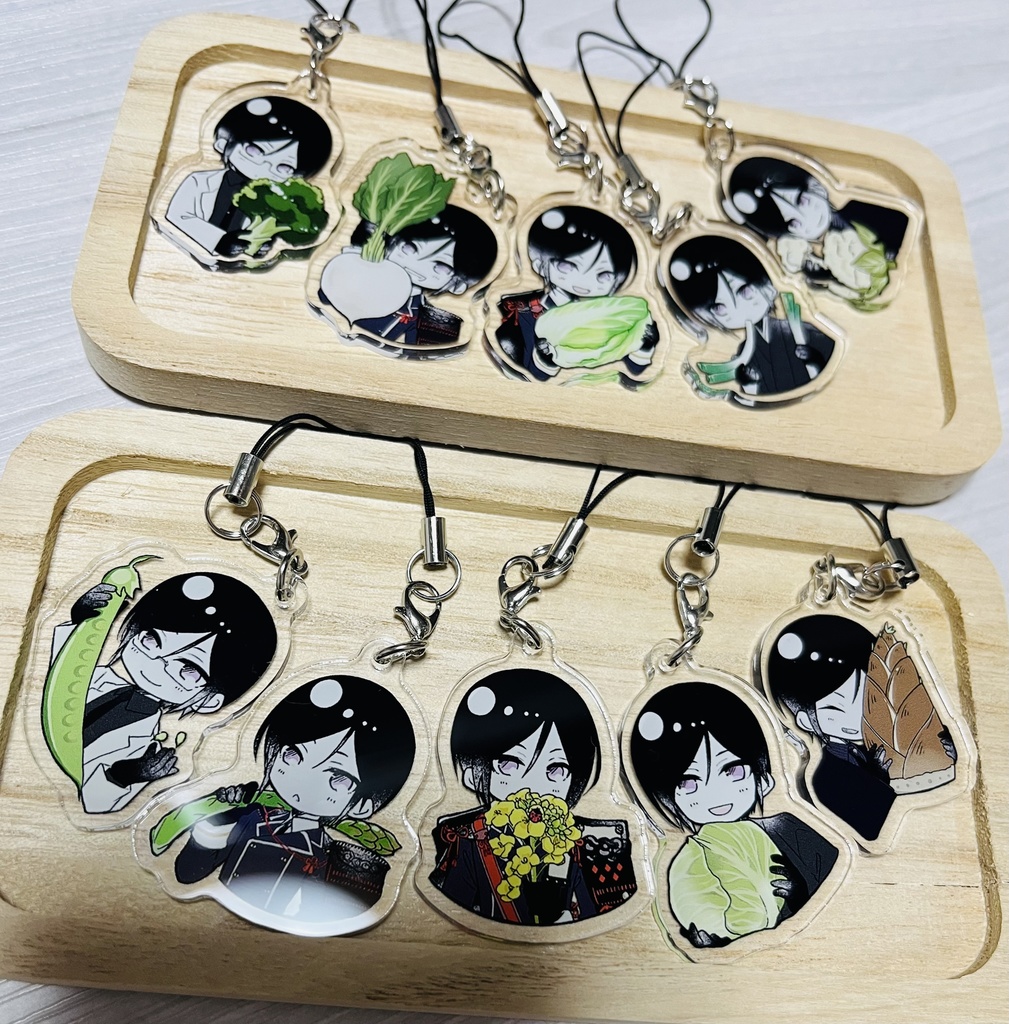 薬研さんとお野菜シリーズ【アクリルチャームストラップ】