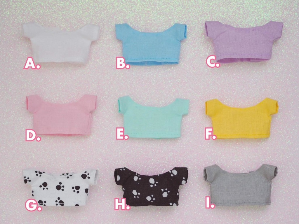 11cmぬい服 Tシャツ 9色