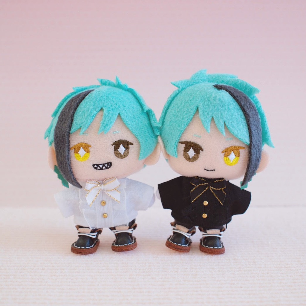 リボン付き ホワイト ぬいぐるみ シャツ