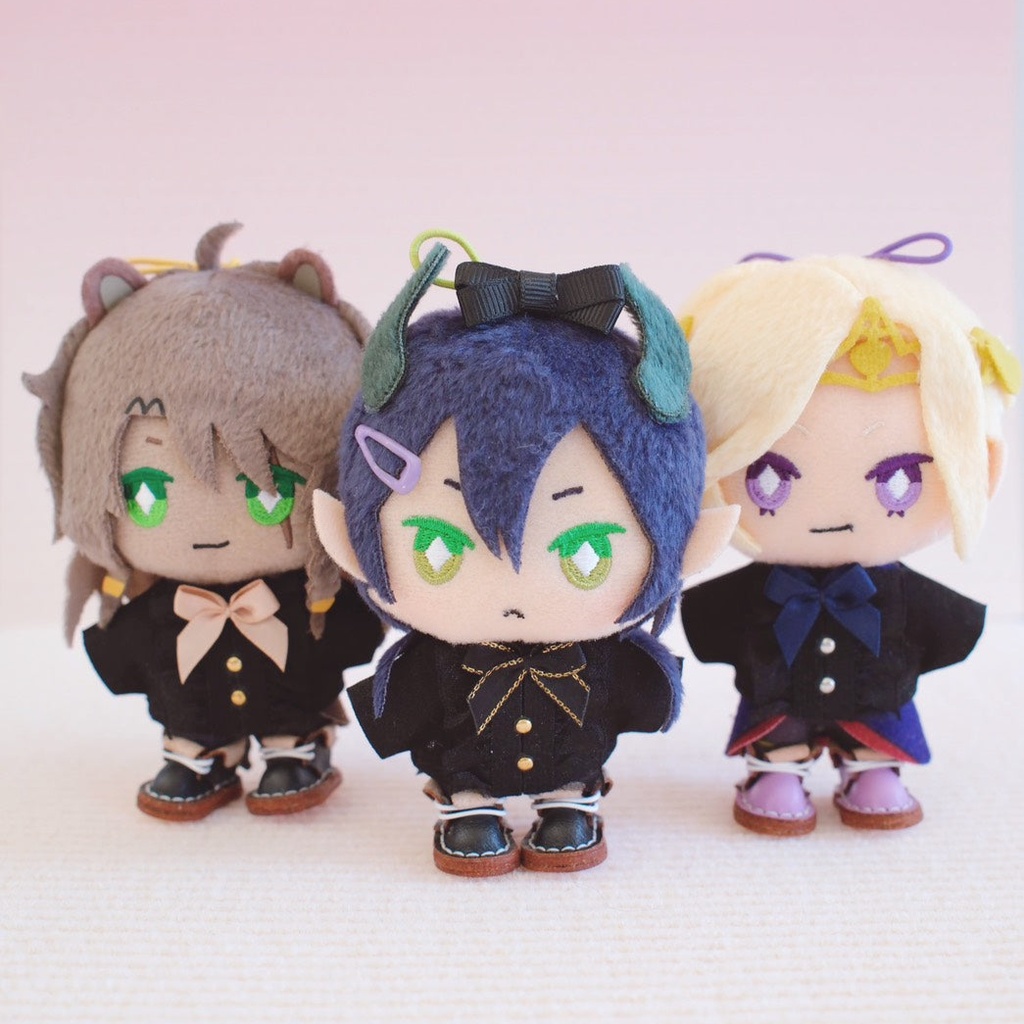 リボン付き 黒の ぬいぐるみ シャツ