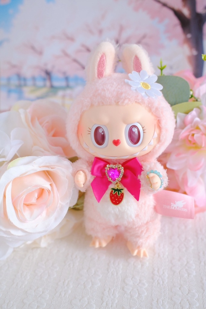 ぬいぐるみ ラブブ用 リボンネックレス