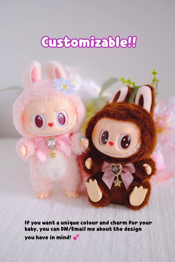 ぬいぐるみ ラブブ用 リボンネックレス